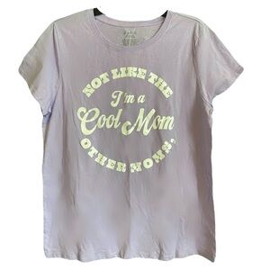 "Not Like the Other Moms, I'm a Cool Mom" Women's Purple T-Shirt Large NWOT